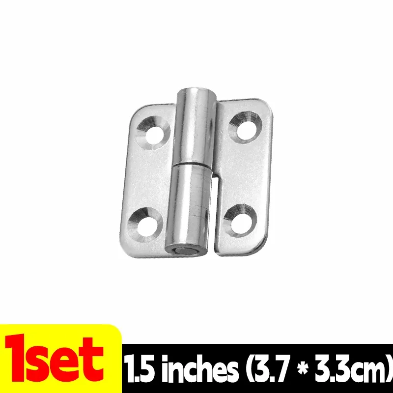 2PCS Stainless Steel Lift-Off Hinges - 37x33mm Detachable Cabinet Hinges Left & Right Handed