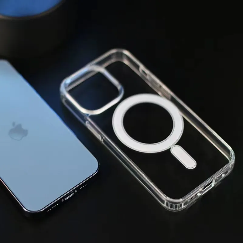 Transparent Luxury Magnetic Wireless Charging Phone Case