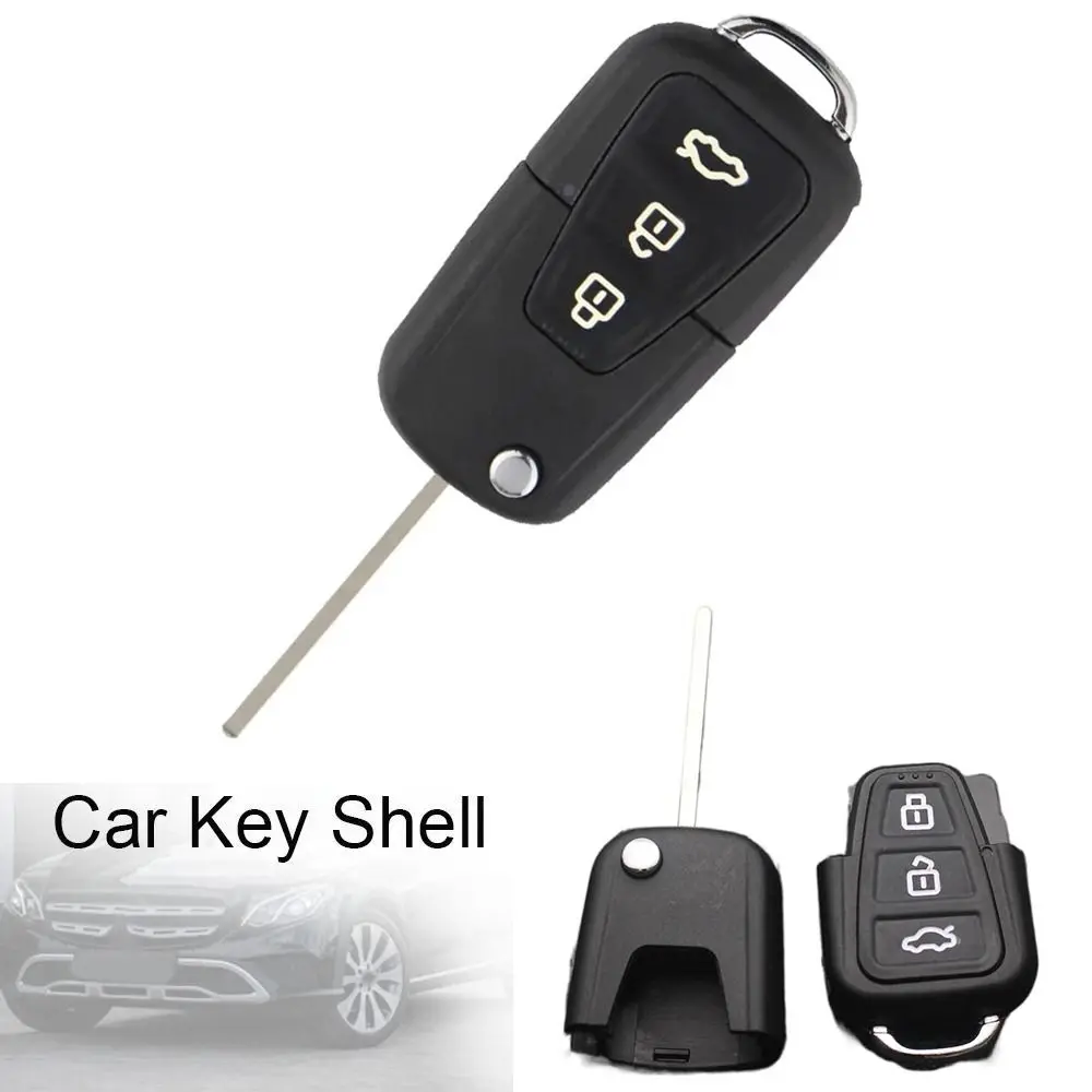 3 Buttons Car Key Shell Car Accessories Flip Folding Replacement Remote Key Case Uncut Blade Remote Case Fob for Lifan X60 X50