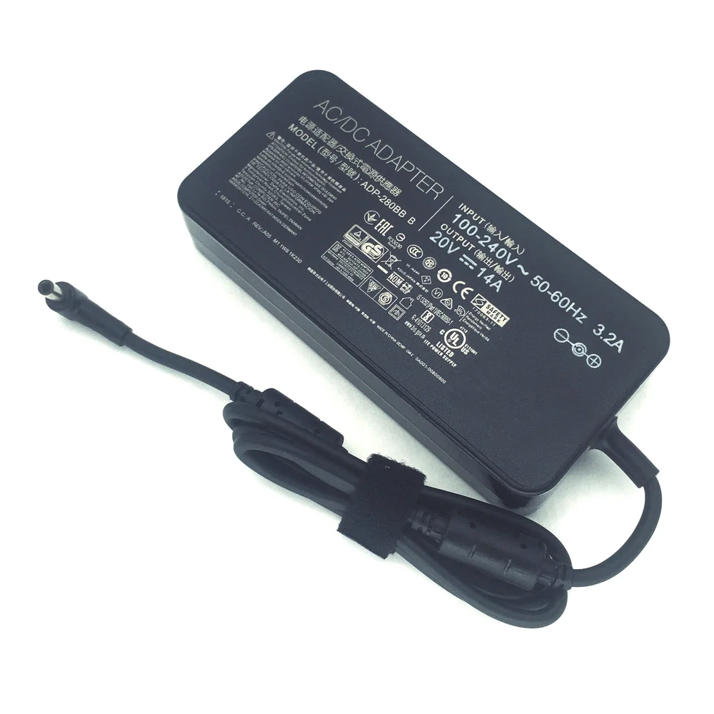오리지널 280W 20V 14A 노트북 충전기 (ASUS ROG Strix G513R G513Q G713R G713Q 용) 전원 공급 어댑터
