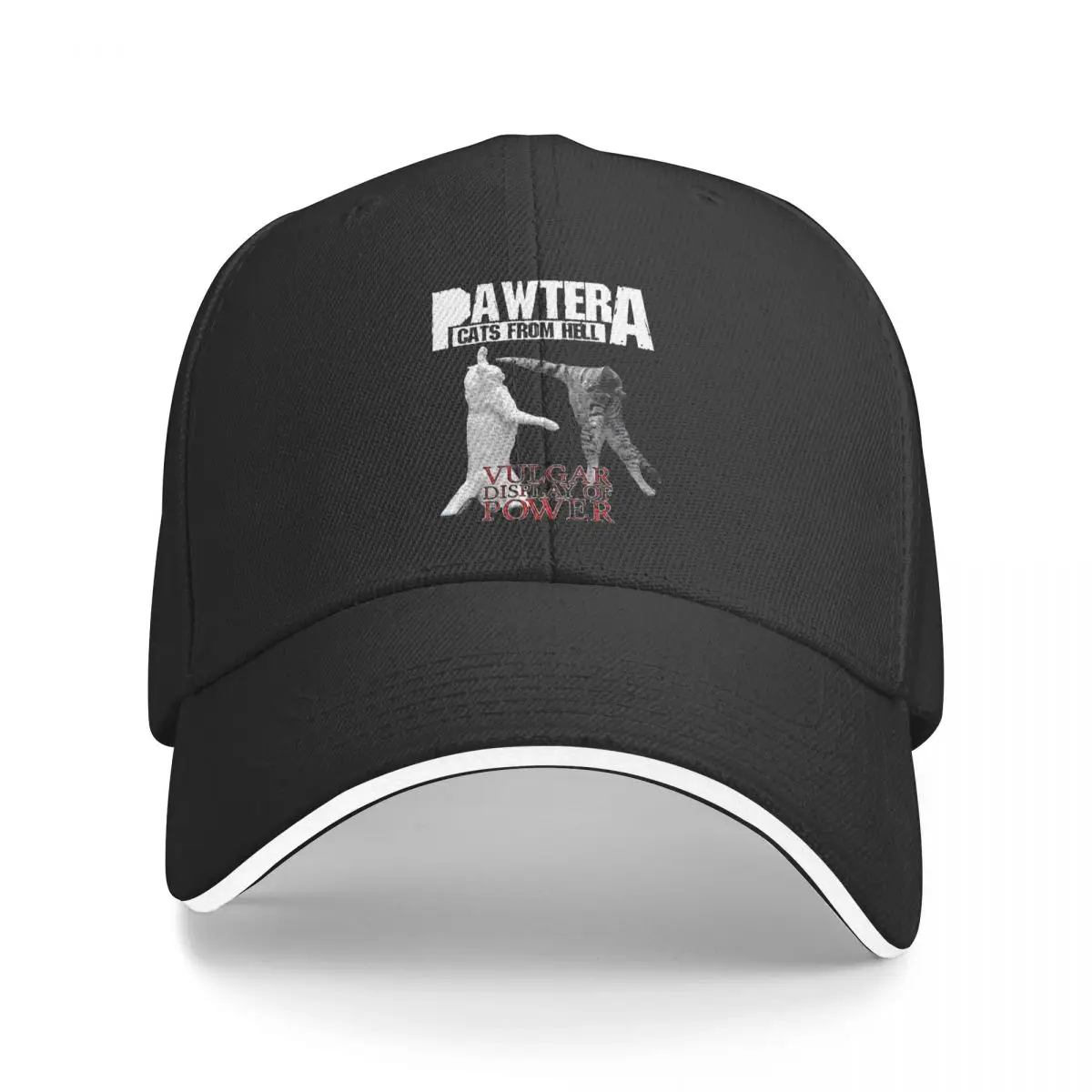 

PAWTERA Heavy Mental Cat Meme Washed Men's Baseball Cap Outdoor Trucker Snapback Caps Dad Hat Golf Hats