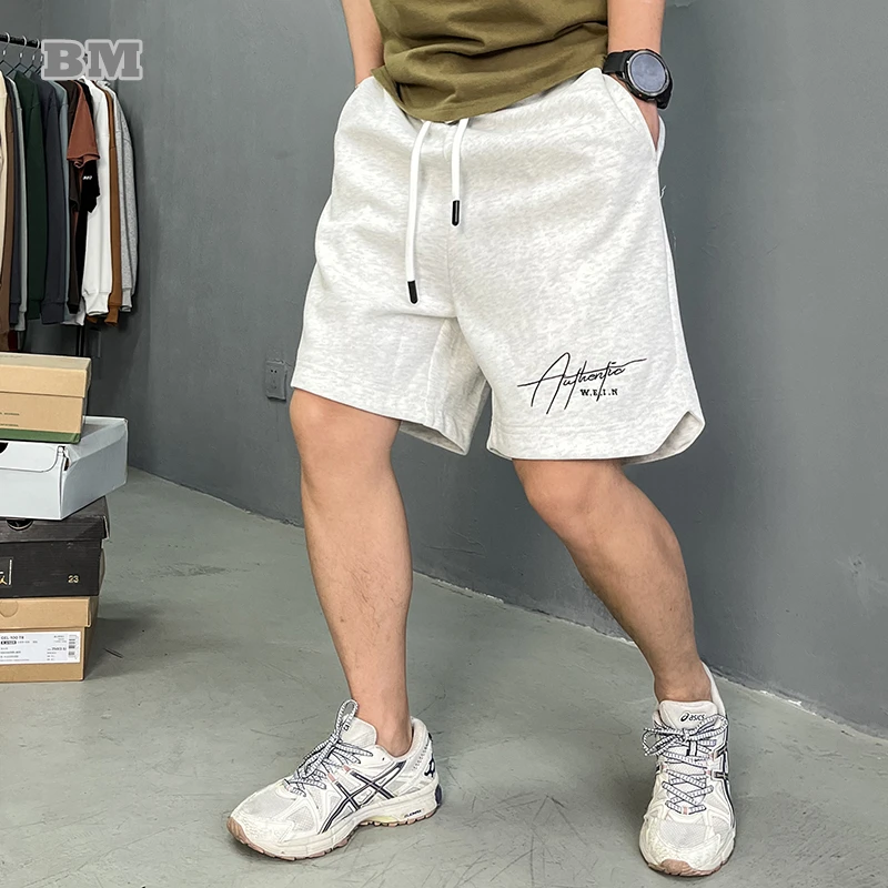 

Summer American Hip Hop Trendy Sports Shorts For Men Streetwear Letter Embroidery Casual Sweatpants Oversize Jogging Shorts Male
