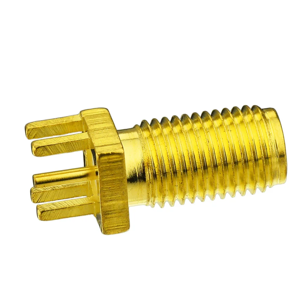 Superbat 10pcs RP-SMA End Launch Female PCB Mount Long Version RF Coaxial Connectors for Electronic Components Market