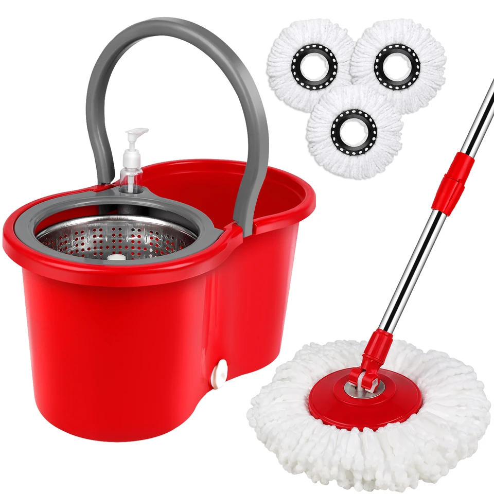 Ultimate Spin Mop Bucket Set with Reusable Mop Heads