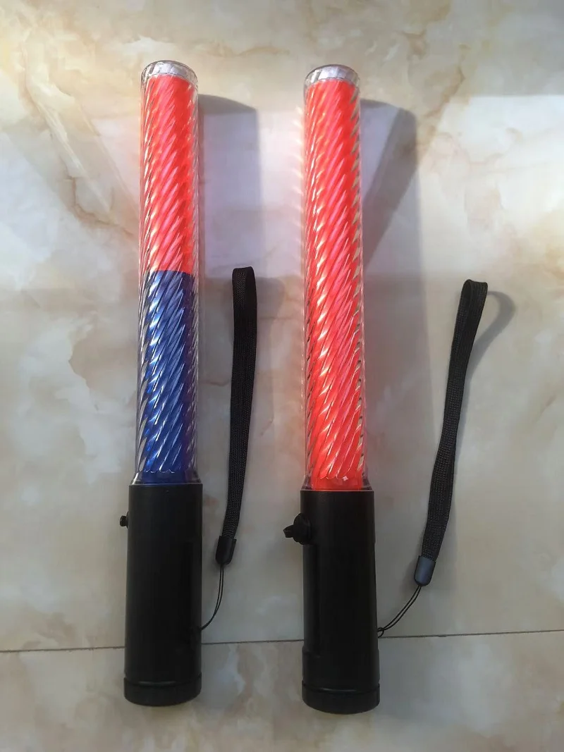 360mm Rechargeable Built-in Battery Waterproof LED PVC Road Traffic Rod Flash Light With Charger