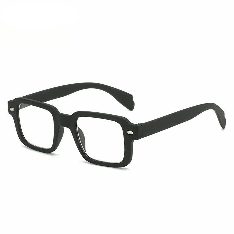 

UV Resistant Farsightedness Glasses Women Reading Mirror Retro Presbyopia Glass Men Frosted Frame Rivet Vintage Reading Glasses