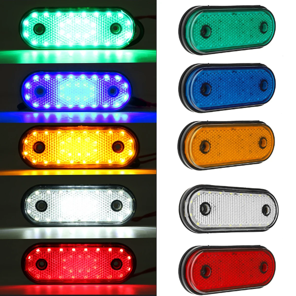 รูปสินค้า โคมไฟด้านข้างกันน้ำ 30 LED สำหรับรถบรรทุกและรถพ่วง DC24V