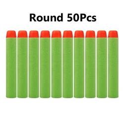 EVA Soft Foam Refill Darts for Toy Blasters - Kids' Toy Gun Accessories (50 Pcs-Green round)