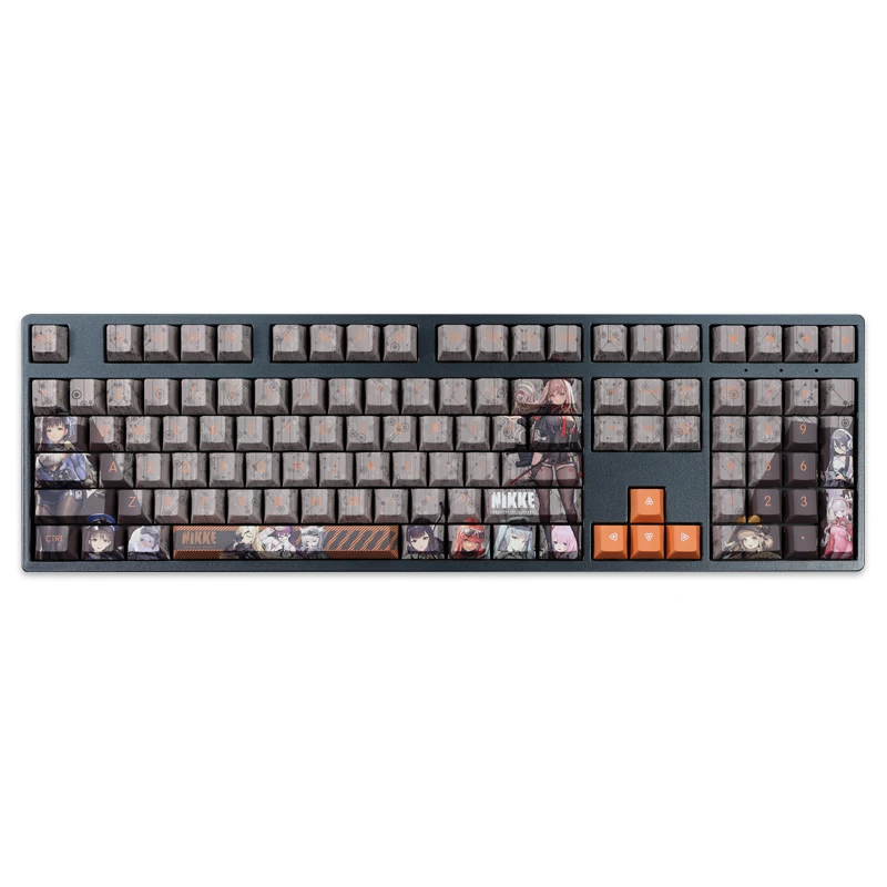 Teclas Conjunto Nikke: a Deusa da Vitória Pbt Anime Jogos Keycaps para Faça Você Mesmo mx Switch Teclado de Jogos Mecânicos 108 - Imagem 5