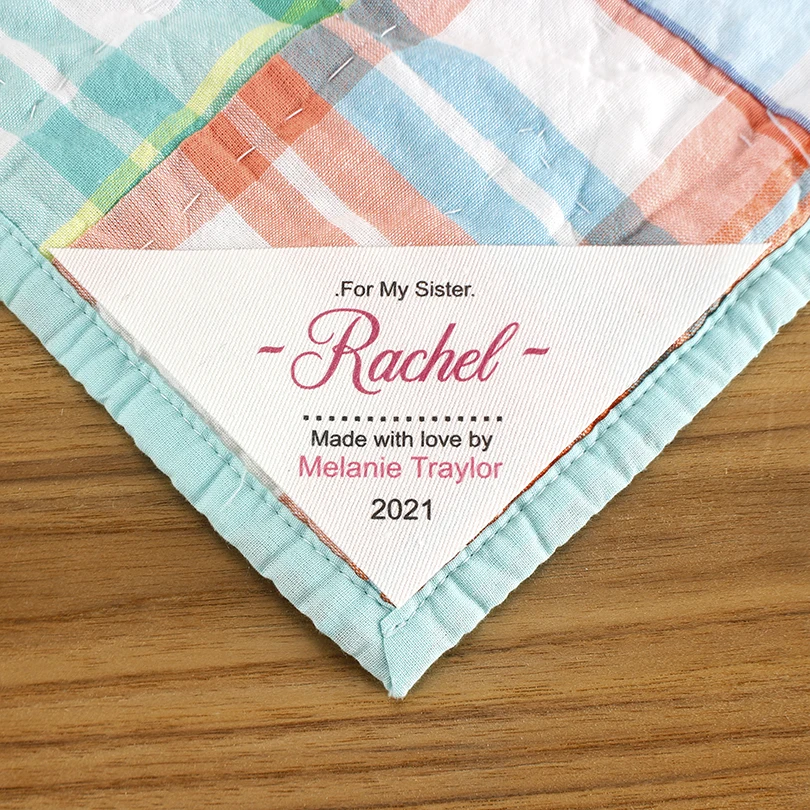 Sewing Labels, Iron On Labels, Large Triangle Quilt Label