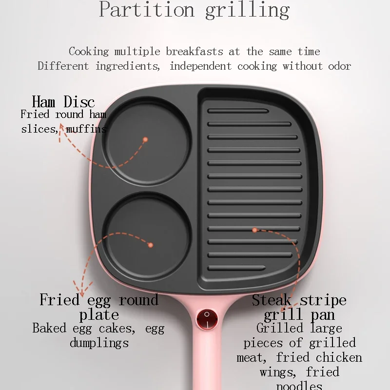 Multifunctional Egg Burger Machine Plug-In Special Flat-Bottomed Breakfast Pancake Pan Household Non-Stick Pancake Egg Artifact 5