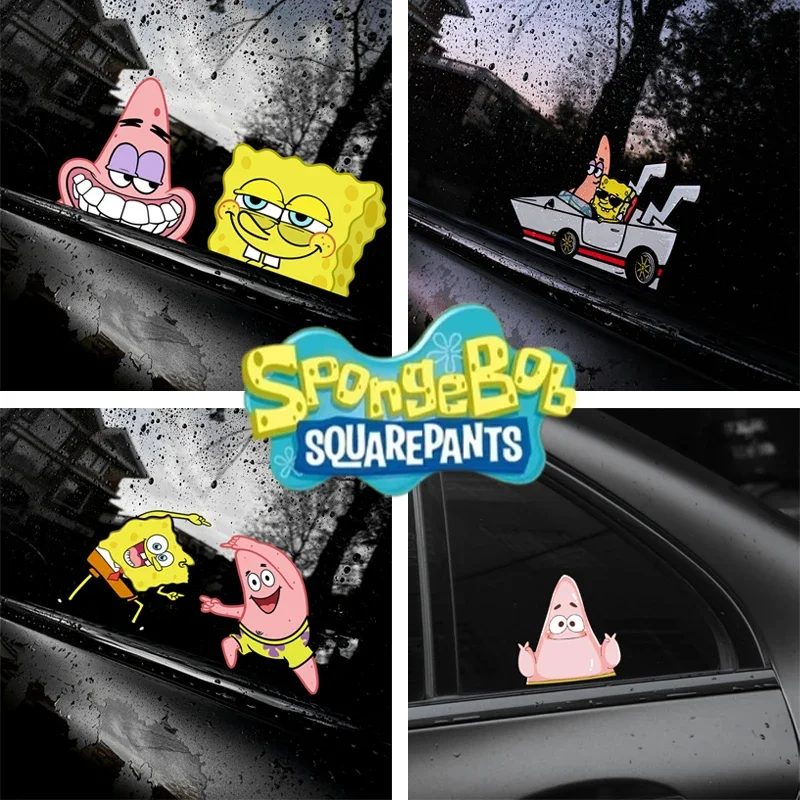SpongeBob Funny Car Sticker Cartoon Auto Body Windshield Decorative Scratch Stickers  Auto Motorcycle Stickers Decorative Gifts - AliExpress