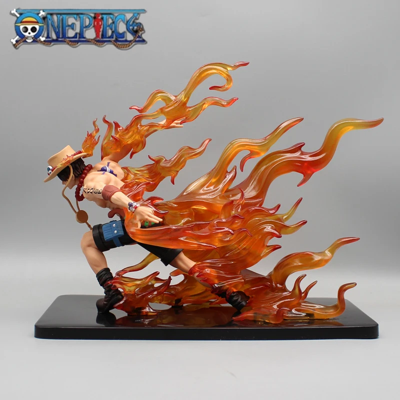 

24cm One Piece Figures Portgas D Ace Anime Figure Fire Fist Action Figures Model Pvc Statue Doll Collection Decoration Toy Gift
