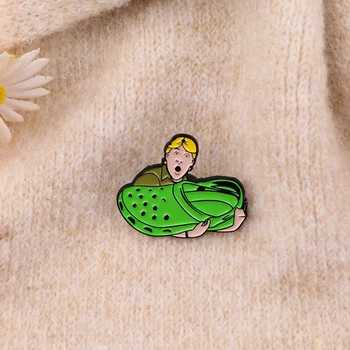 Funny Boy Enamel Brooch Pin 3