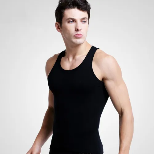 1 Pcs 남성면 탱크 탑 속옷 망 Undershirt 투명 셔츠 남성 Bodyshaper 휘트니스 레슬링 Singlets 2