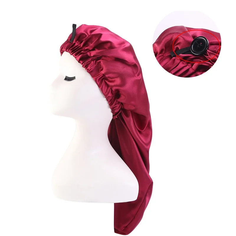 Women Vintage Soft Comfortable Large Satin Lady Long Silk And Designer Sleep Hair
