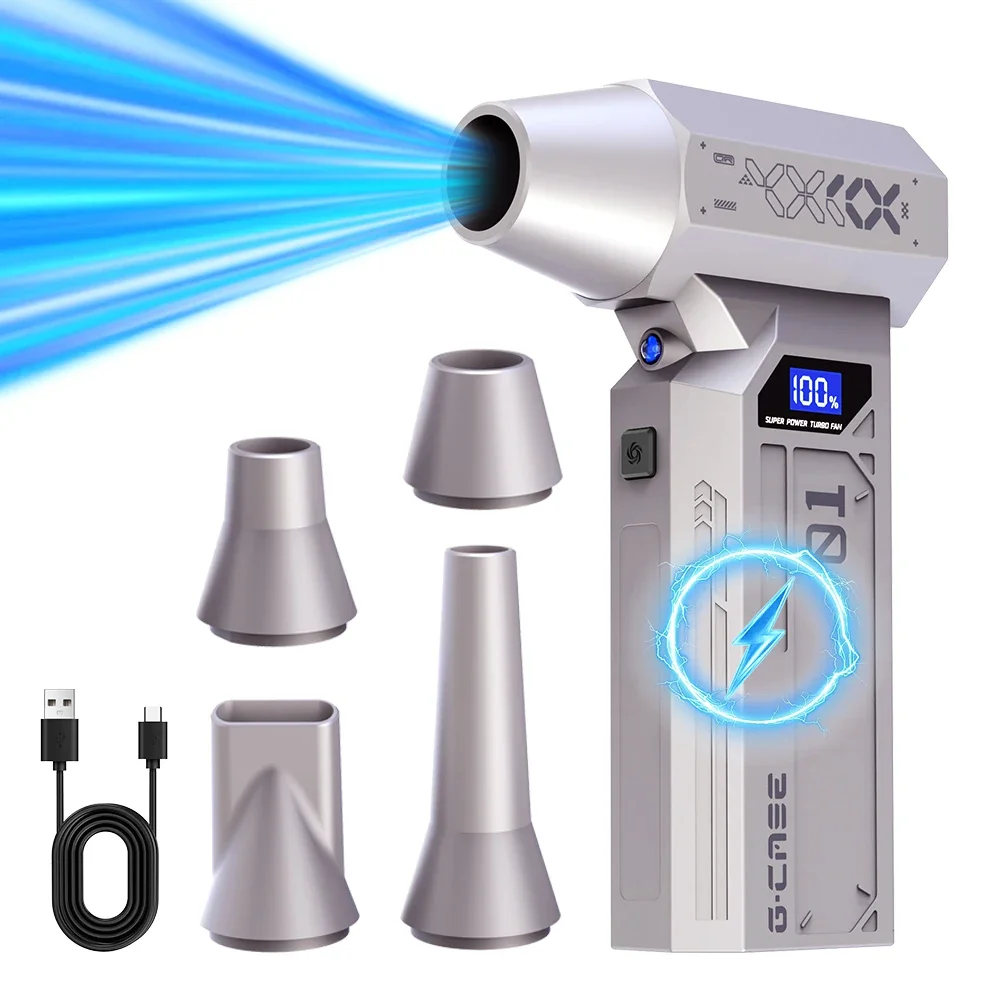 120000RPM Electric Air Turbo Blower Jet Fan Brushless Motor Rechargeable With Type C Portable Dust Cleaner For Keyboard Car