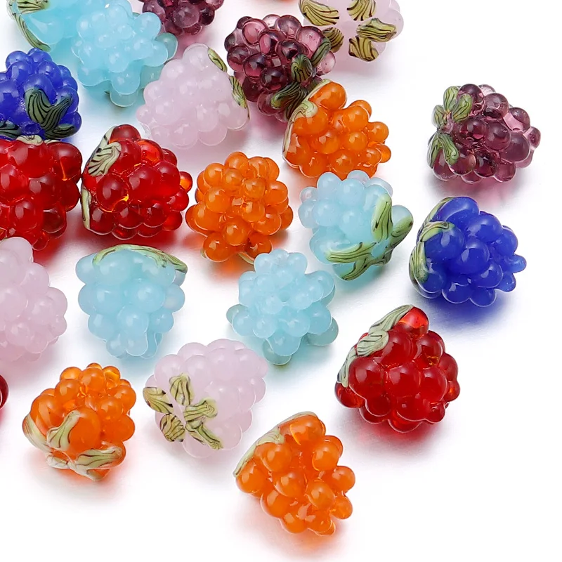 10pcs 3D Strawberry Fruit Handmade Lampwork Beads Spacer Loose Beads for  Bracelets Necklace Earrings DIY Kawaii Jewelry Making - AliExpress