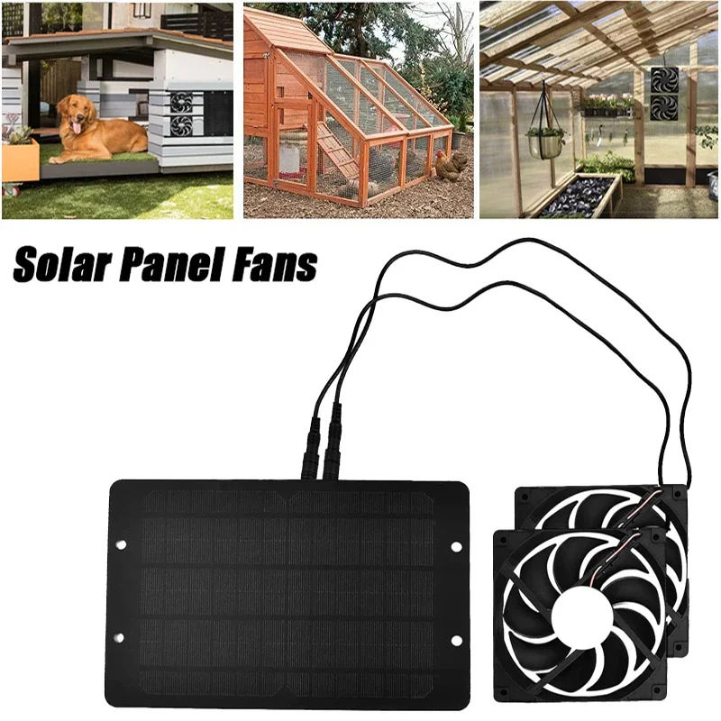 

10W 12V Solar Exhaust Fan Air Extractor Mini Ventilator Solar Panel Powered Fan for Dog Chicken House Greenhouse RV