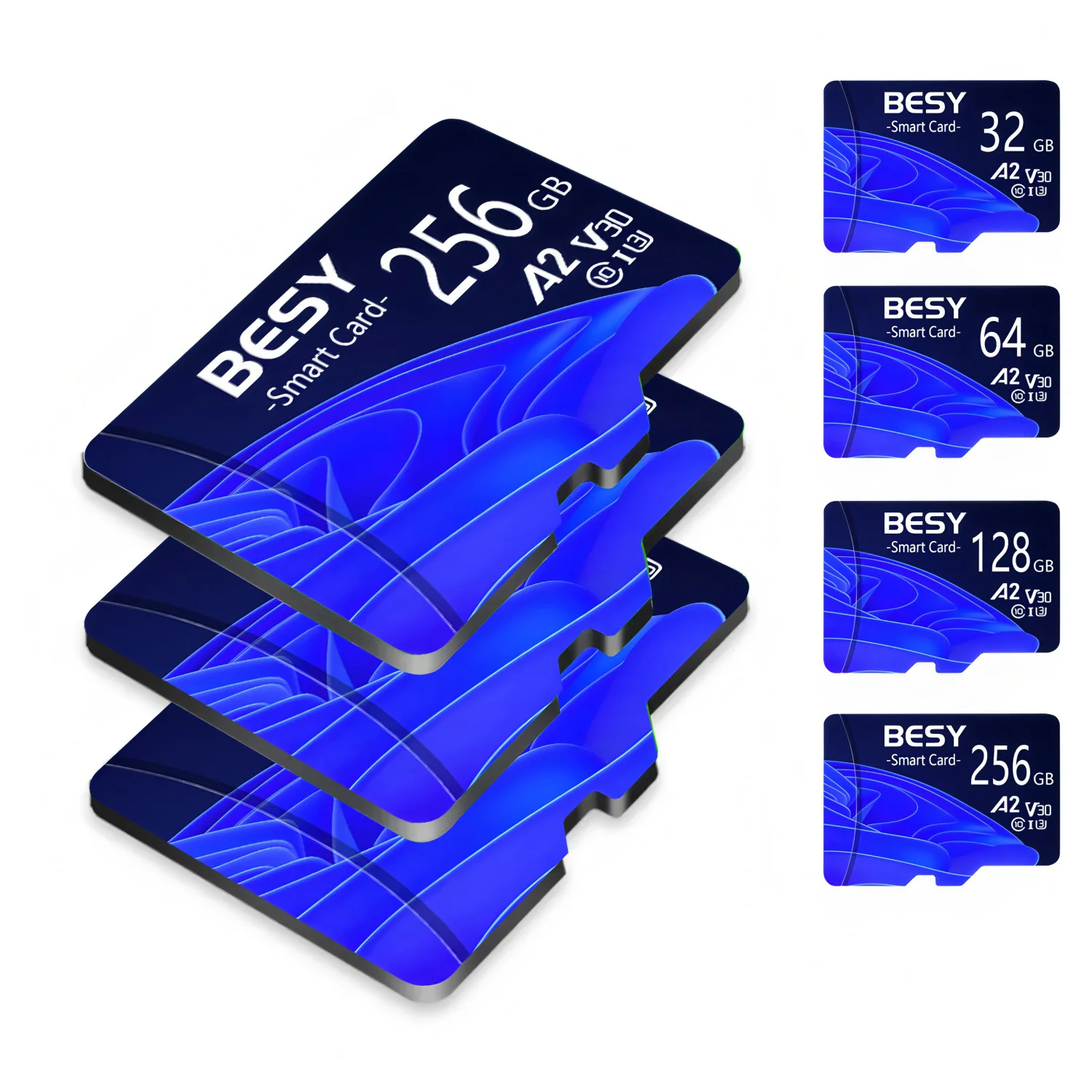 클래스 10 메모리 SD 카드 V30 A2 U3 SD 메모리 카드 256GB 128GB 64GB 32GB 고속 마이크로 TF/SD 카드 휴대폰/노트북용