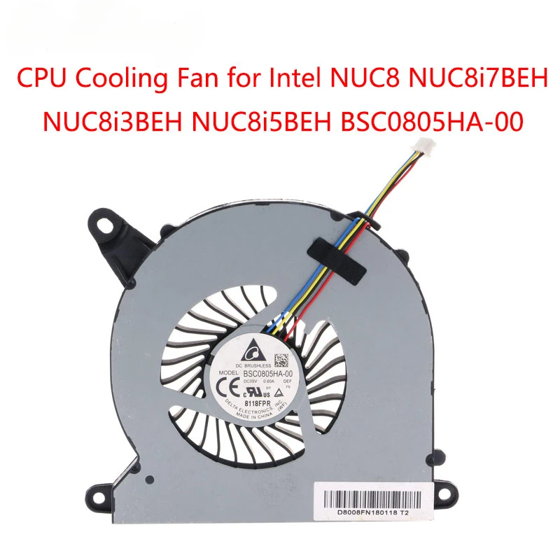 교체용 노트북 CPU 냉각 선풍기, 인텔 NUC8 NUC8i7BEH NUC8i3BEH NUC8i5BEH BSC0805HA-00 D..
