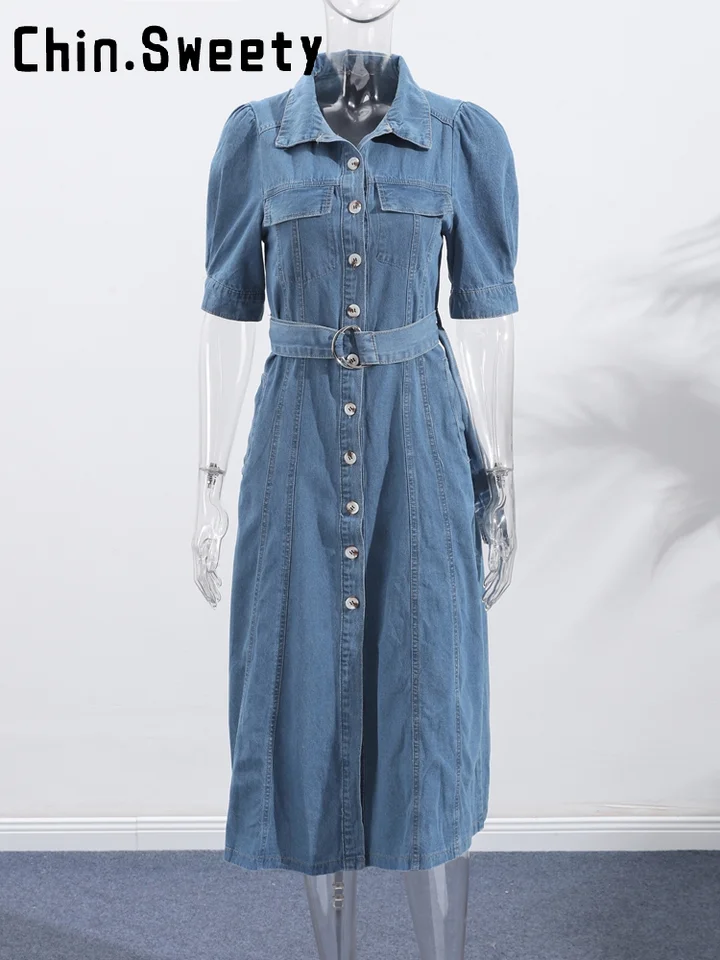 Vaquero Mujer Vestidos Vaqueros Amazon Vestido Vaquero Largo Con