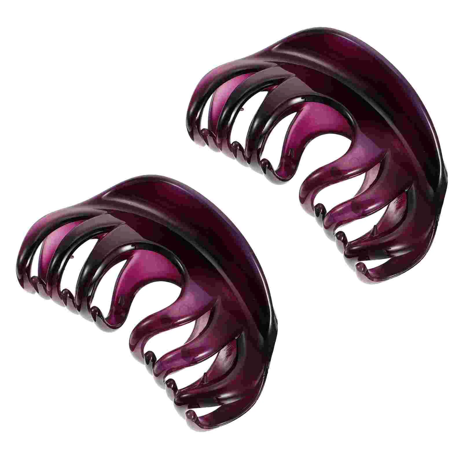 2pcs Women Hair Claw Clamp Hair Barrettes Claw Clips Delicate Acrylic Hair Jaw Clips
