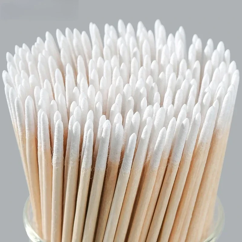 Wood Cotton Extension Tools Tatoo 1000pcs Micro Swab Eyelash Microblading Cleaning Wooden Sticks Cosmetic Cotton Brush Buds Tip