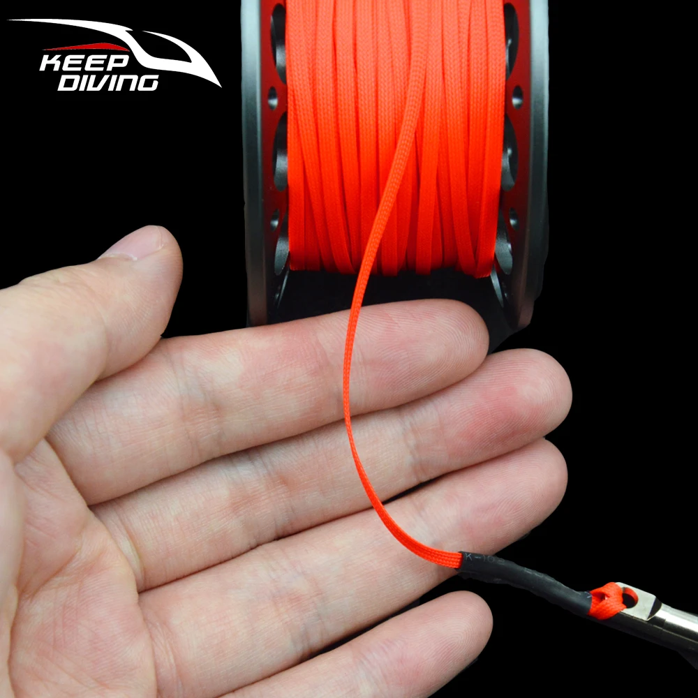 1PCS 15M/30M Scuba Diving Aluminum Alloy Spool Finger Reel with Stainless Steel double ended hook SMB Equipment Cave Dive 3
