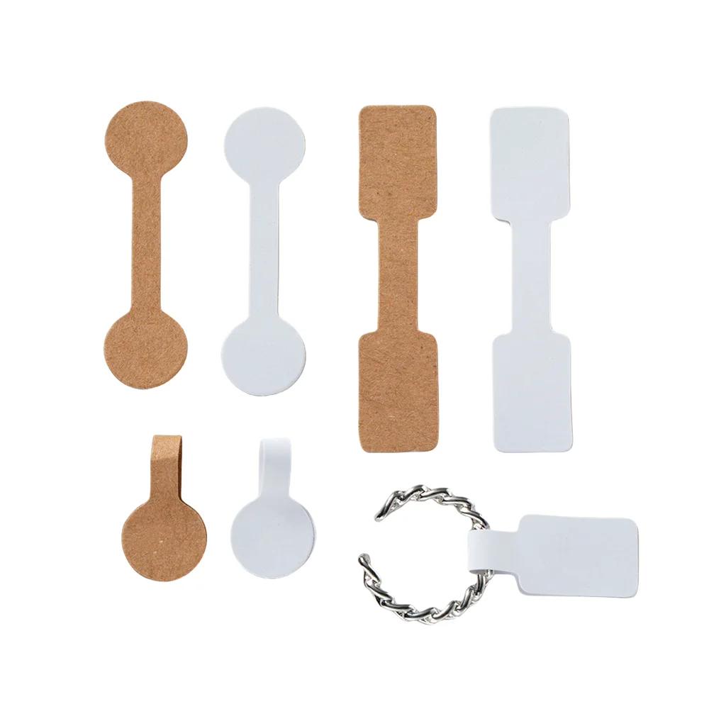 500/pc tragbarer Schmuck Preis schild selbst klebende Lang hantel Aufkleber DIY Halskette Ring Display Identifikation Aussteller Verpackung – Detail 1