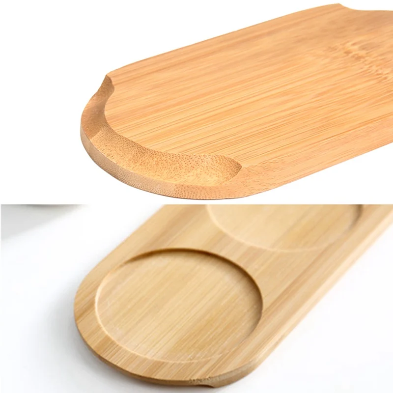 Pepper Mill Tray Bamboo Tea Tray For Salt Pepper Shaker Stand Wood Kitchen Storage Holder Bamboo Wood Pot Kitchen Tool storage tray,kitchen tray,bamboo organizer tray