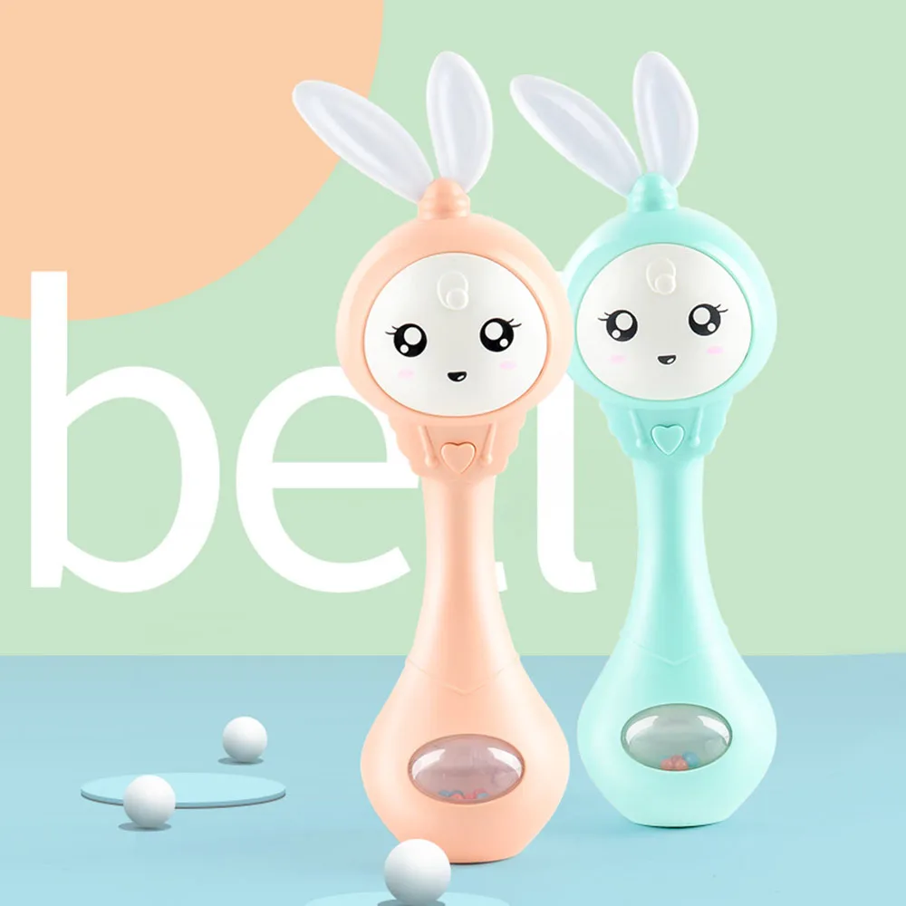 

Baby Musical Feeding Bottle Pacifier Newborn Soft Teether Rattles Educational Toy Mobile Rattles Toys 0-12M Soothing Vocal Music