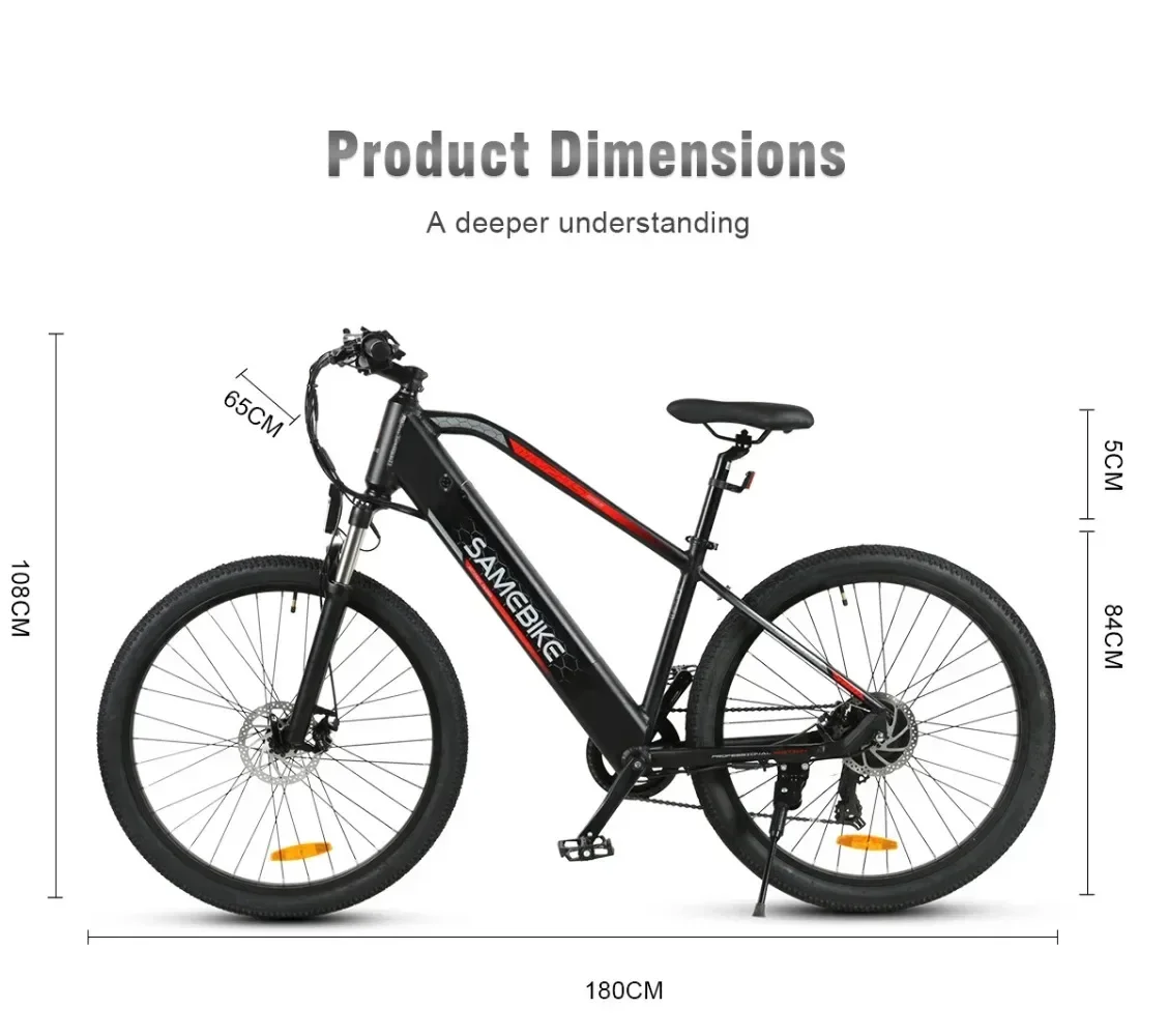 SAMEBIKE MY275 Electric Bicycle 500W Brushless Motor 48V13AH