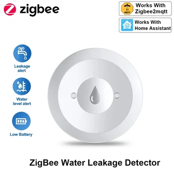 Zigbee Water Sensor Flood Leak Detector App Remote Monitoring for Kitchen/Bathroom Support Home Assistant Zigbee2mqtt 1