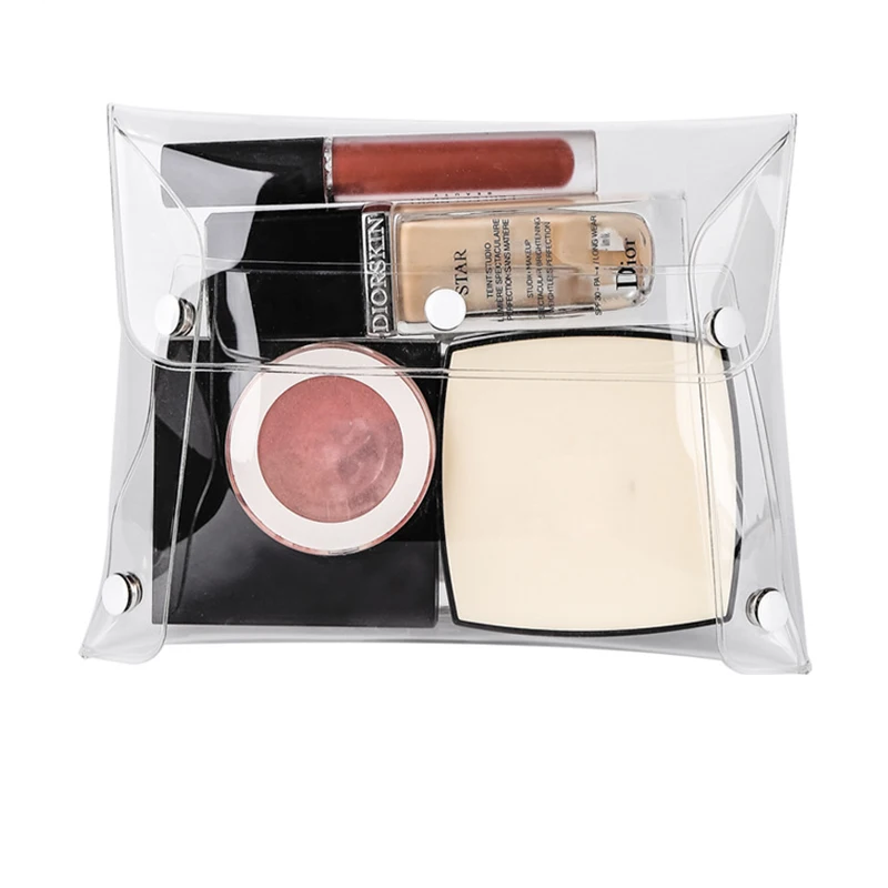 Description Picture 6 of itemMakeup Bag Clear Organizer Cosmetic Bags Travel Portable Brush Case Storage Bags Transparent Pen Bag Wash Toiletry Bag Container