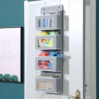 Hanging Bag Behind The Door Household Simple Storage Bags Bedroom Portable Fabric Organizer Pouches Small-scale Deposit Pocket 1
