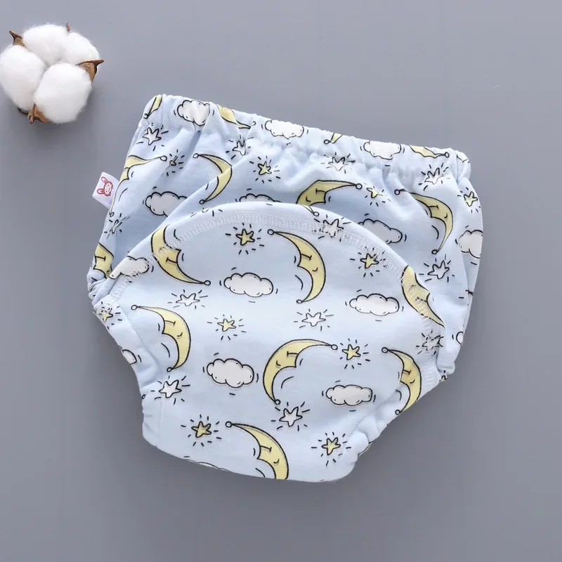 6 Layer Waterproof Reusable Baby Cotton Training Pants Infant Shorts Underwear Cloth Diaper Nappies Child Panties Nappy Changing