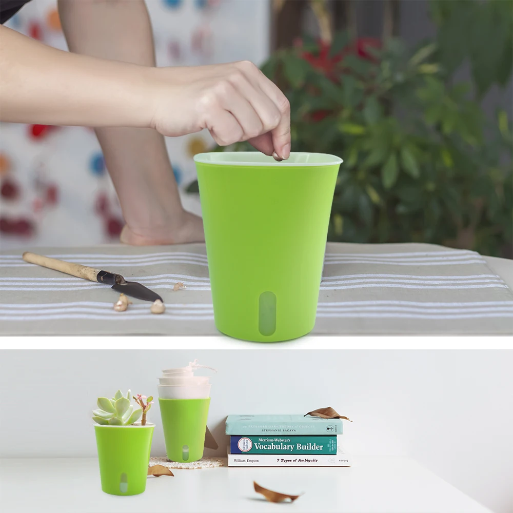 4-sizes Flower Pot Automatic Watering Plastic Growing Container Drainage Hole Self-Watering Nursery Pots Gardening Bonsai for flower pot,hydroponic flower pot,flowerpot gasket,plant pot