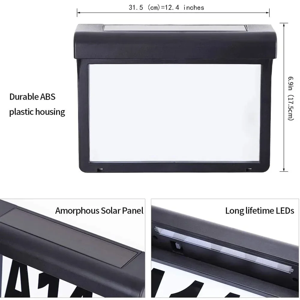 Solar Lights LED Outdoor Waterproof House Number Sign 4