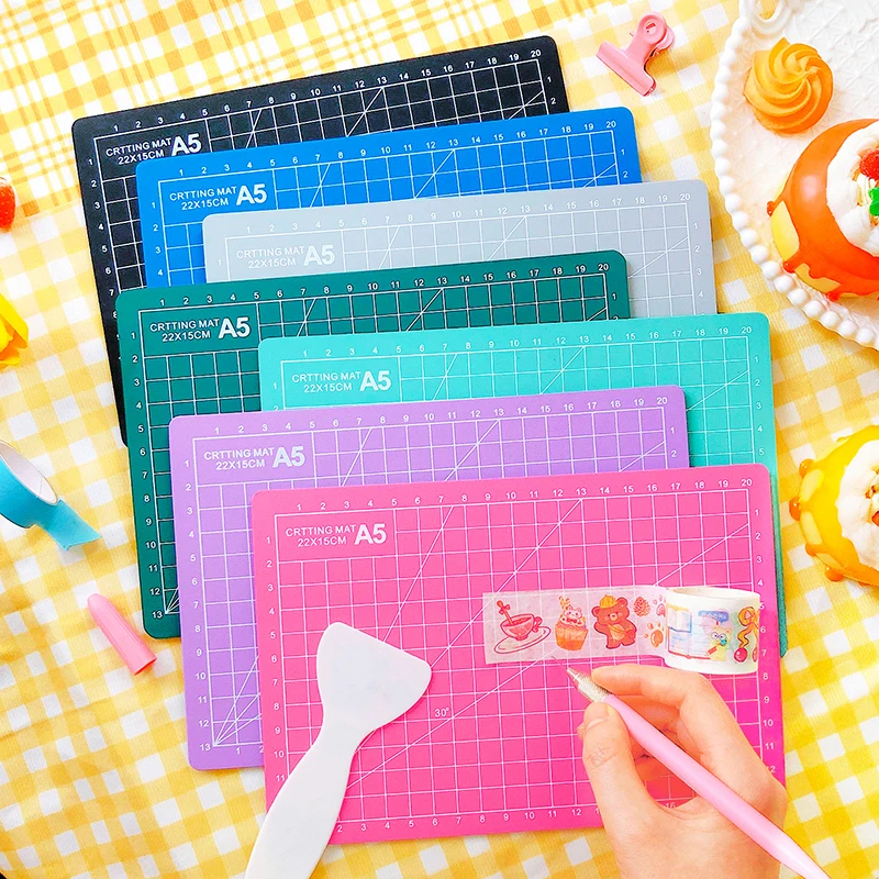 A5 다기능 커팅 매트 DIY 수공예 미술 조각 보드, 종이 조각 패드, 고탄성 인성 미술 용품 123