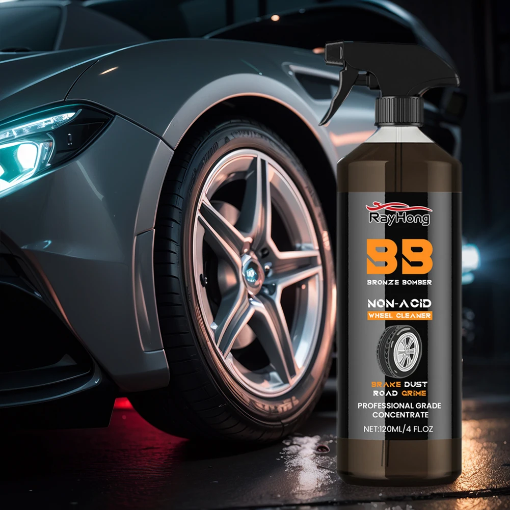 120ML Car Wheels and Brake Rim Metal Brake Dust Remover Wheel Powerful Cleaner Spray for Cleaning Wheels and Tires Shine