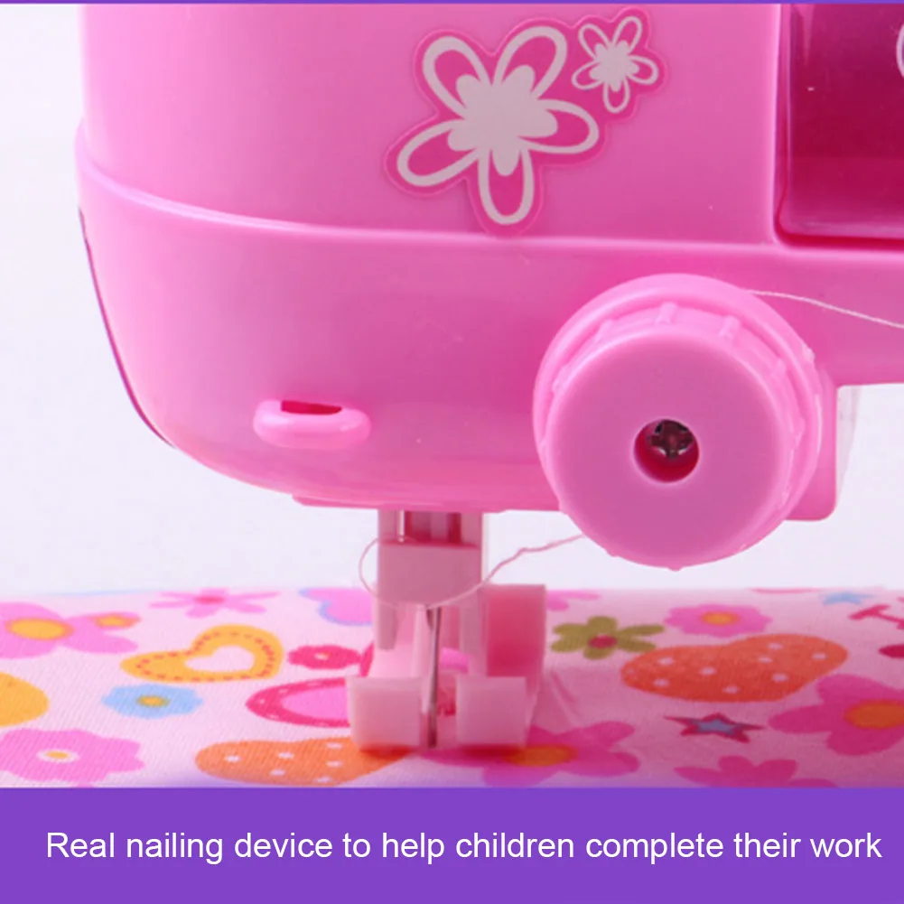 Children's Sewing Machine Small Electric Children Sewing Machine Mini Furniture Sewing Machine Learning Design Clothing Home Toy