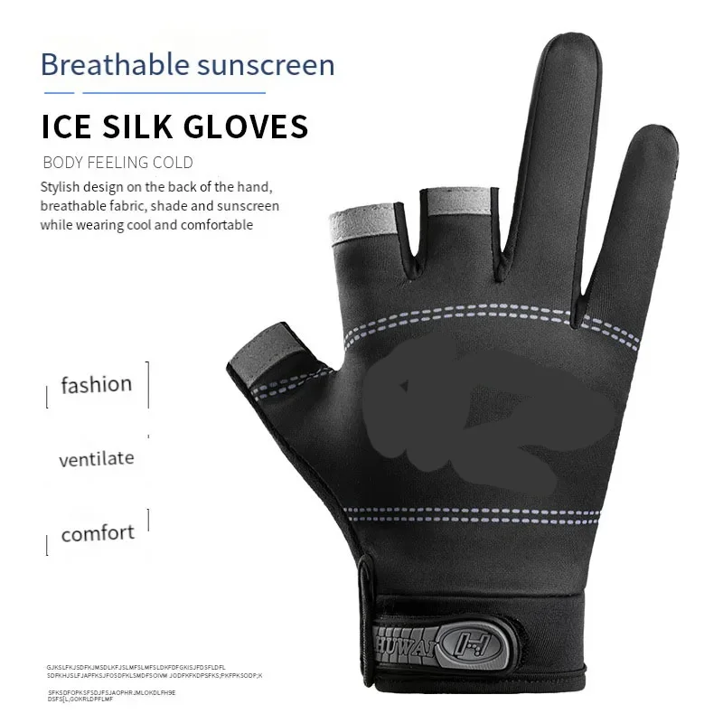 3 Fingers Universal Fishing Gloves Cut Arrow Pattern Breathable Outdoor Angling Sunscreen Anti-Slip Gloves Sports Fishing for fishing gloves