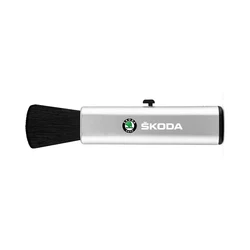 Car Dashboard Cleaning Brush with Retractable Bristles (Silver)