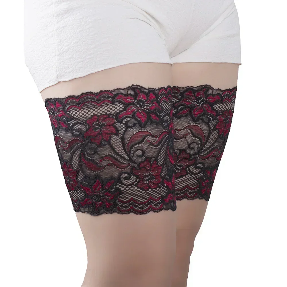 1Pair Summer Inner Thigh Anti Chafing Thigh Bands Elastic Non Slip Women Sexy Lace Anti Friction Strip Fashion Leg Bands Gifts