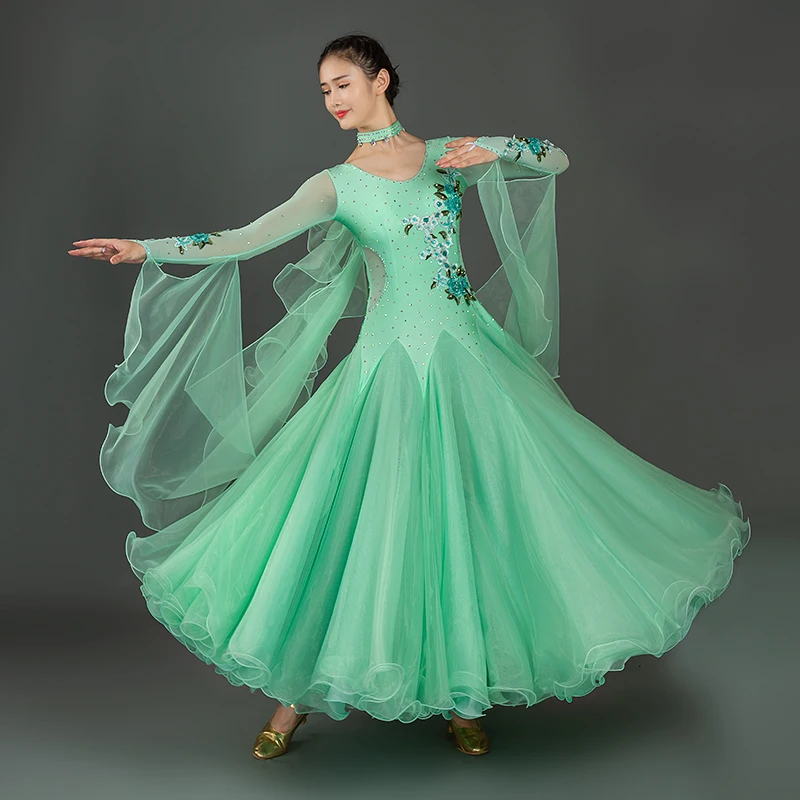 New Woman Modern Dance Dress Performance Clothing Ballroom Dance Competition Dress Waltz Ballroom Clothes 082