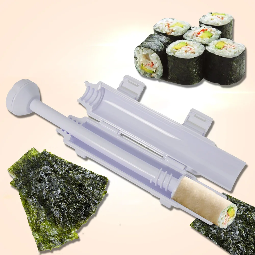 Molde de rodillo para hacer sushi, rodillo de sushi, bazuca, arroz, carne,  verduras, bricolaje, máquina para hacer sushi, herramientas de cocina para
