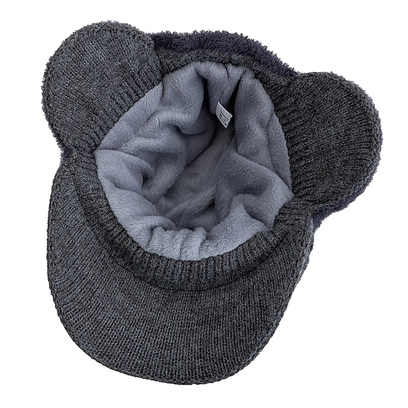 Hot Sale New Plush Fur Lined Winter Hat With Earflap Fashion Faux Fur Beanie Hats Men Outdoor Keep Warm Cap Hat Father Warm Gift