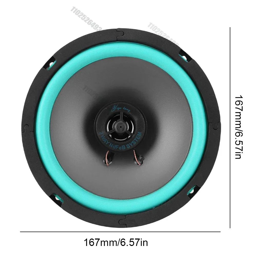 Universal Car Speakers HiFi Coaxial Subwoofer Black Metal