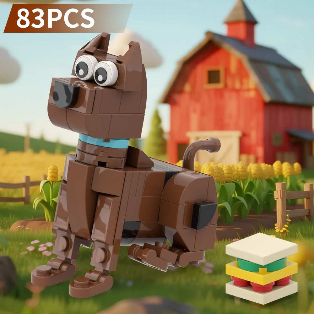 MOC Mysteryed Machine Car Model Kit Building Blocks Movie Scooed Doo Panel Van Cartoon Vehicle Bricks Toys For Kids Gifts